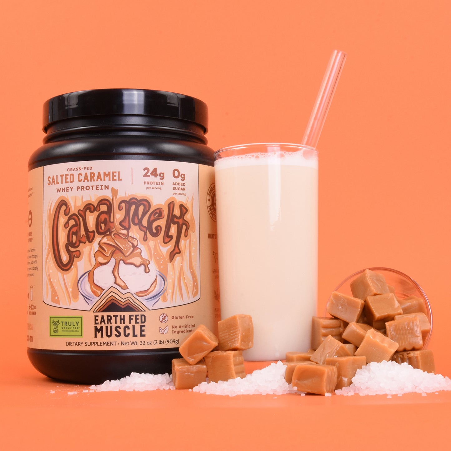 SEASONAL FLAVOR: 'Caramelt' Salted Caramel Grass-Fed Whey Protein