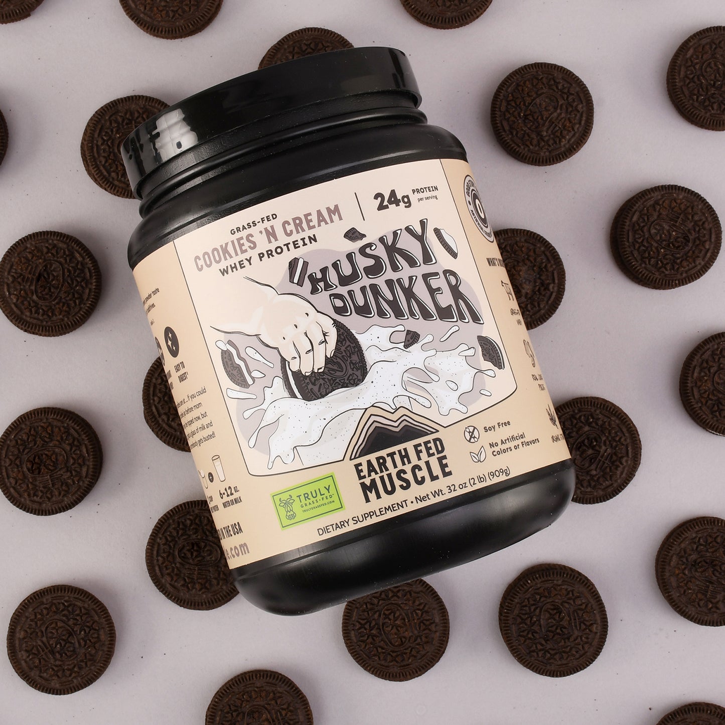 Husky Dunker Cookies&Cream Grass Fed Protein