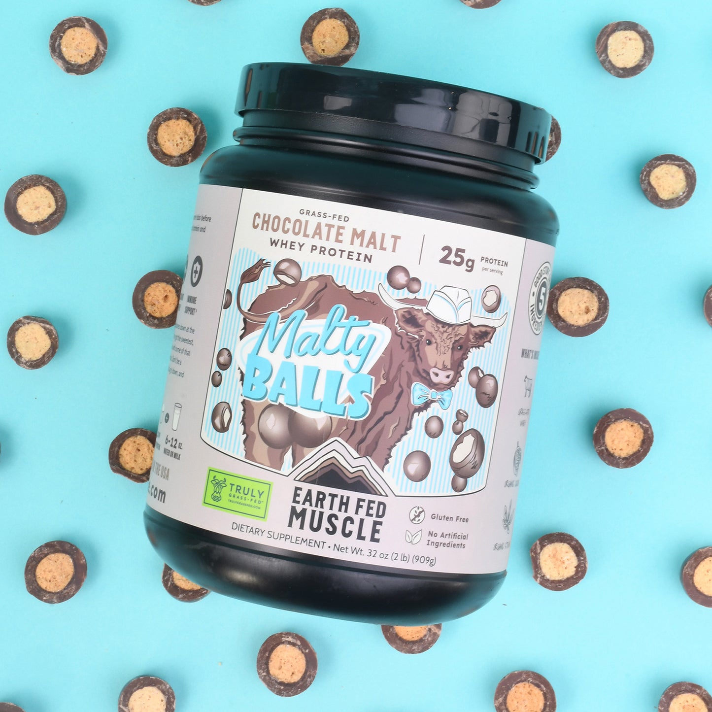 SEASONAL FLAVOR: Malty Balls Chocolate Malt Grass Fed Whey Protein