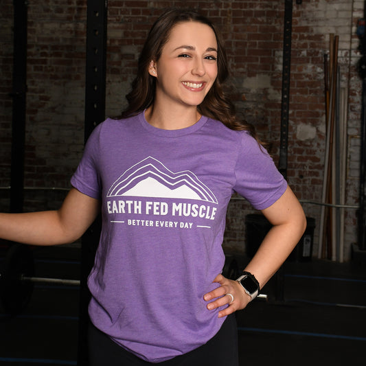 Heather Purple Logo Tee